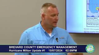 Tracking Milton 🌀  Brevard County officials are giving an update ahead of Hurricane Miltons lan… [upl. by Hanni757]