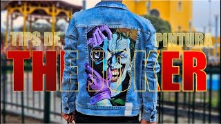 PINTE UNA CHAQUETA DEL JOKER  CUSTOM DENIM JACKET [upl. by Gault]