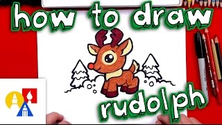 How To Draw Cartoon Rudolph [upl. by Aniv514]