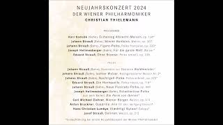 Neujahrskonzert 2024 Programm  Wiener Philharmoniker（Karl Komzák II Eduard Strauss Ziehrer …） [upl. by Mcwilliams865]