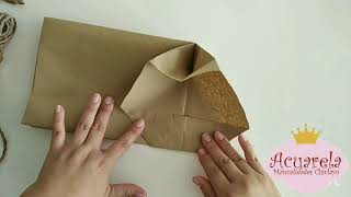 Como hacer bolsas de papel kraft [upl. by Orford350]