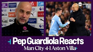 quotHE HAS GOALS IN HIS VEINSquot🩸  Pep Guardiola  Man City 41 Aston Villa  Premier League [upl. by Helsa914]