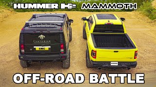 Hummer H2 v Hennessey Mammoth OFFROAD BATTLE [upl. by Onairot]