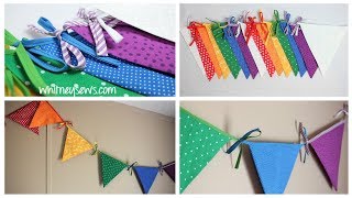 Fabric Banner DIY and FREE Pattern  Whitney Sews [upl. by Nazarius]