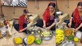 Bhungara bateta tasty gujarati street food  aloo snacks recipe potato recipe streetfood [upl. by Haelem]