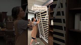 ✨How Does a Library Murphy Bed Work  Part 38  The Murphy Bed Series [upl. by Eliak]