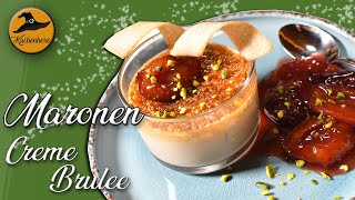 Festliches Dessert Maronen Creme brulee [upl. by Nauhs]