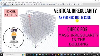 Mass irregularity check  ETABS Analysis of MultiStoried Building  NBC 1052020  IS 18932016 [upl. by Nosnehpets931]