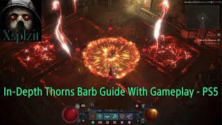 Diablo 4 Thorns Barbarian Build Guide with Gameplay  PS5 [upl. by Swart]