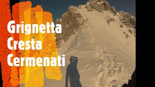 GRIGNETTA cresta Cermenati invernale 29122017 GoPro video [upl. by Cronin]