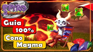 Guia 100 CONO DE MAGMA  TODOS los ORBES y GEMAS  Spyro Riptos Rage [upl. by Nicks]