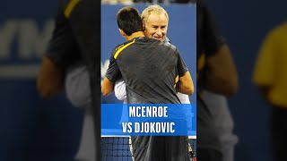 Djokovic CHALLENGES McEnroe 😂 [upl. by Vallery]