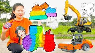 Changcady và thế giới xe bằng popit xe ô tô xe máy xúc máy bay trực thăng [upl. by Theone]