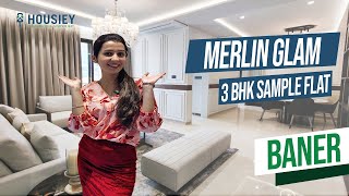 Merlin Glam Baner  3 BHK Sample Flat Tour  Merlin Baner Pune [upl. by Emmuela]