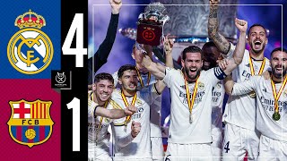 Real Madrid 41 FC Barcelona  HIGHLIGHTS  Spanish Super Cup final [upl. by Ehrlich340]