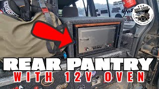 BUILDING A PANTRY with sliding 12v OVEN in the rear for the Gen 2 Pajero [upl. by Oivat166]