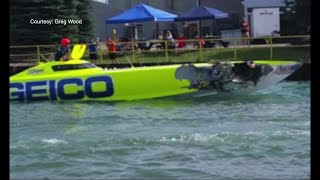 Collision at metro Detroit powerboat races kills one man [upl. by Scrope]