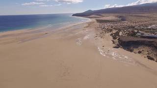 Fuerteventura Sotavento Beach from above DJI Phantom Drone footage 20161010 [upl. by Etnad177]