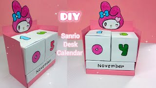 DIY Sanrio Desk Calender✨Diy paper desk calender 2025DIY Calendar Paper CraftEasy kids craft ideas [upl. by Notsahc845]