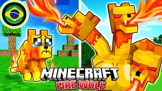 Sobrevivi 100 DIAS como um FIRE WOLF no HARDCORE Minecraft [upl. by Ilaw86]