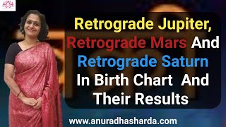 Retrograde Jupiter  retrograde Mars  retrograde Saturn and their effect in the birth chart  Shani [upl. by Ahsinhoj]