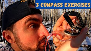 3 Exercises Learning How to Use A Compass for Orienteering [upl. by Enelym]