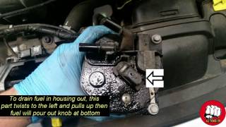 ford duratorq diesel fuel filter replacement [upl. by Southworth890]