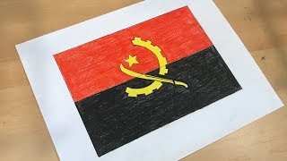 Angolan Flag Drawing 🇦🇴 [upl. by Leumel]