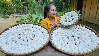 How to prepare and make spring rolls with steamed green vegetables sold at the market  Ly Thi Tam [upl. by Danya272]