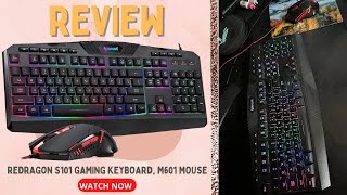 Redragon S101 Gaming Keyboard M601 Mouse Review [upl. by Toole]