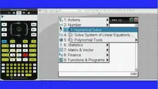 TINSpire Quick Tip 16  Solve System of NonLinear Equations [upl. by Smart]