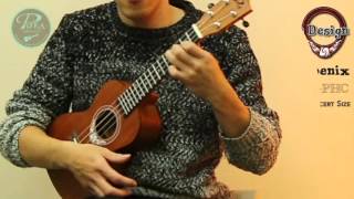 Puka UkuleleRosette Design SeriesPKPHCSound Test [upl. by Llenrahs398]