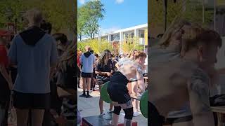 MAN VS WOMANFight of the Century man woman weightlifting collegestudent shorts competing [upl. by Ynohtnaed157]