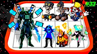 TITAN FIVE SCREENMAN VS SKIBIDI TITAN SPEAKERMAN MERGE MONSTER BOSSES VS SKIBIDI TOILET MASTER [upl. by Assek270]