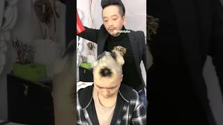 Flower hairstyle 🏵🏵viralvideo barbershop youtubeshorts comedy funny [upl. by Oiracam]