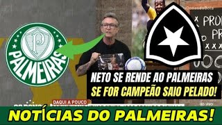 NOTÍCIAS DO PALMEIRAS HOJE NETO SE RENDE AO PALMEIRAS EU VOU FAZER ISSOpalmeiras futebol [upl. by Yecnuahc]