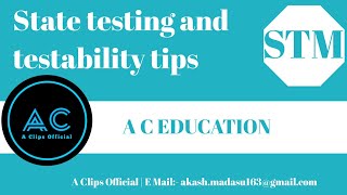 State testing and testability tips  STM  A C EDUCATION 30 [upl. by Maram]