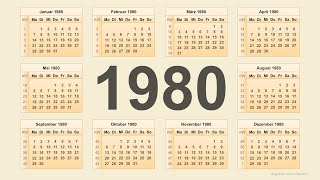 Kalender 1980 [upl. by Drofdeb682]