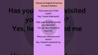 Tenses in English Grammar  Present Perfect Examples shorts [upl. by Emili]