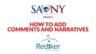 How to Add Comments and Narratives on Rediker [upl. by Krusche547]