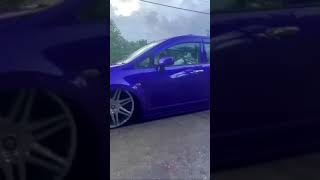 Custom purple Nissan tiida with air suspension tiida nissan airsuspension [upl. by Adnilrev]