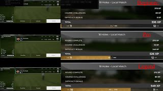 PGA Tour 2k21 Tips The Best Difficulty Setting to Level your Player up the Fastest [upl. by Pass]