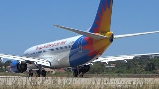 Jet2 Boeing 737800 Jet Blast and Taking Off  Skiathos Airport [upl. by Anileve952]