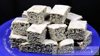 Poppy seed cake with lemon icing  video recipe [upl. by Ainimre]