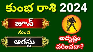 Kumbha rasi phalalu 2024 in telugu Kumbha rasi JulyAugust month 2024Aquarius Horoscope [upl. by Une]