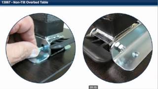 Rise Medical  13067 Non Tilt Overbed Table Installation Assembly Instructions [upl. by Llenyt]