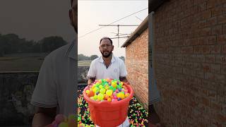 Ping pong challenge multi color 25000 ball melodies pouring challenge funnygame short [upl. by Etnaik]