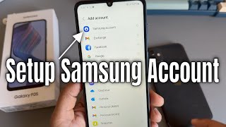 Samsung Galaxy F05 How to Sign Into Samsung Account [upl. by Atilam121]