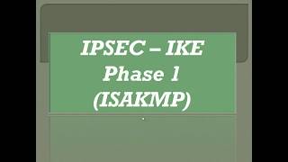 IPSEC – IKE Phase 1 ISAKMP  TAMIL [upl. by Waterer989]