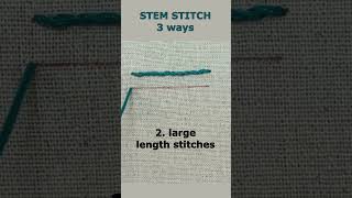 How to embroider stem stitch  3 ways [upl. by Revorg]